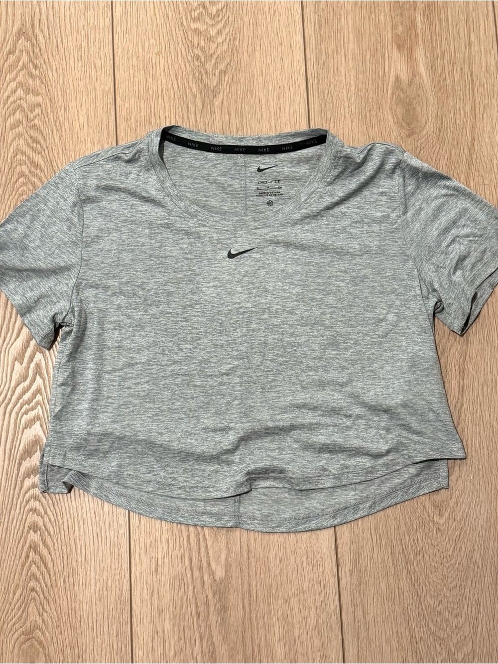 Nike Grey Cropped Dri-FIT Tee